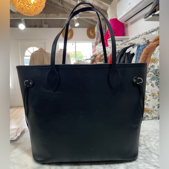 louis vuitton neverfull tote MM black leather epi - Picture 12 of 13